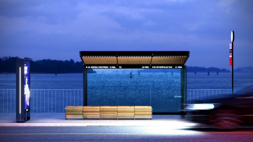 Abrigo de ônibus; Bus Shelter; Parada de ônibus; Design de Produto; Mobiliário Urbano;